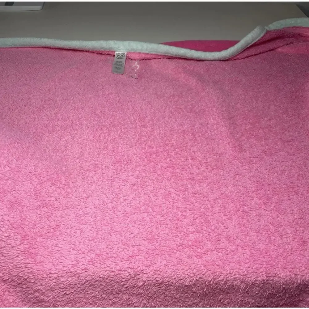Carters Just One You Cupcake Baby Blanket Sweet Pink Teal Blue Plush Embroidered